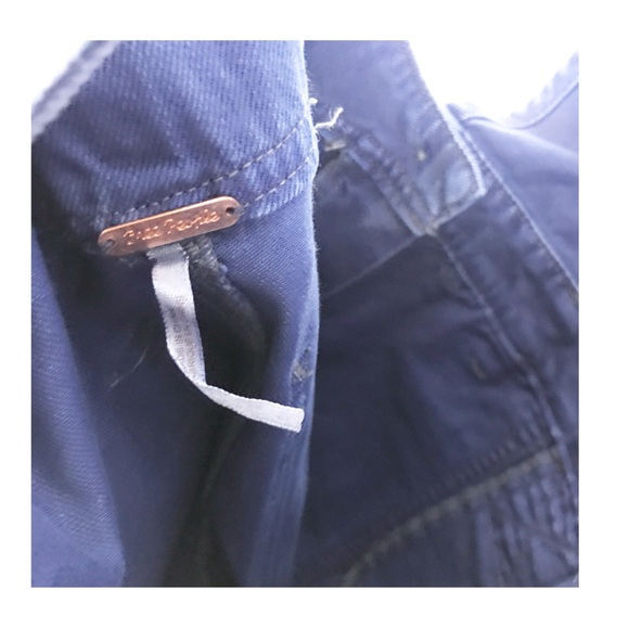 NWOT Free People Feel The Love Blue Shortalls Size 0 - Picture 8 of 8